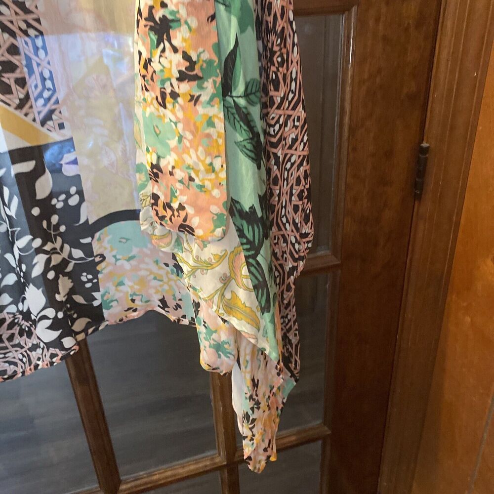 Anthropologie Sheer Floral Patterned Kimono Coverup Beach Robe Women’s One Size - Picture 8 of 10